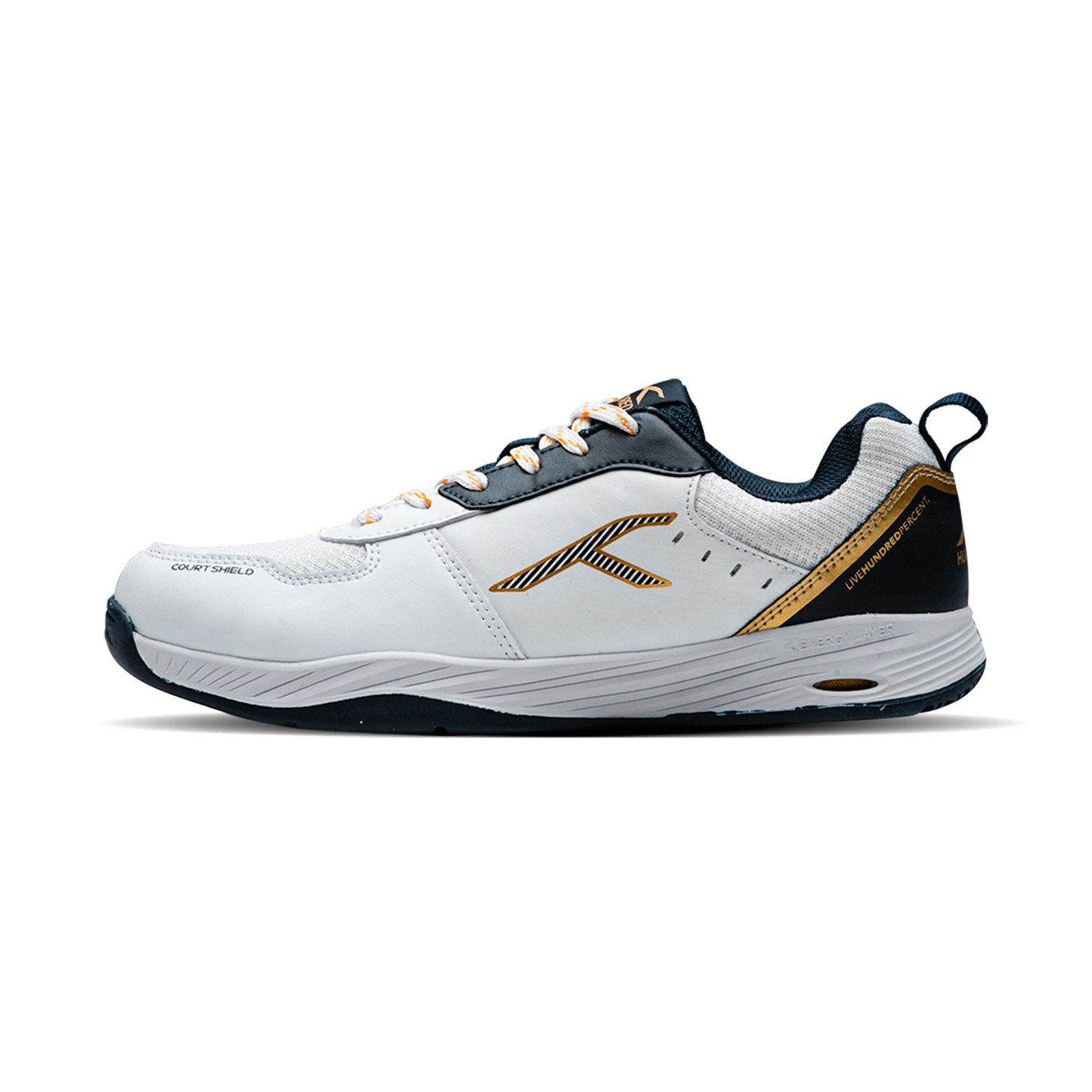 Court Shield-White/Navy/Gold