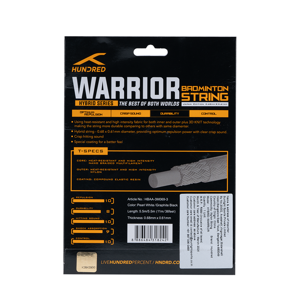HYBRID WARRIOR - 0.61 GRAPHITE BLACK+0.68 PEARL WHITE