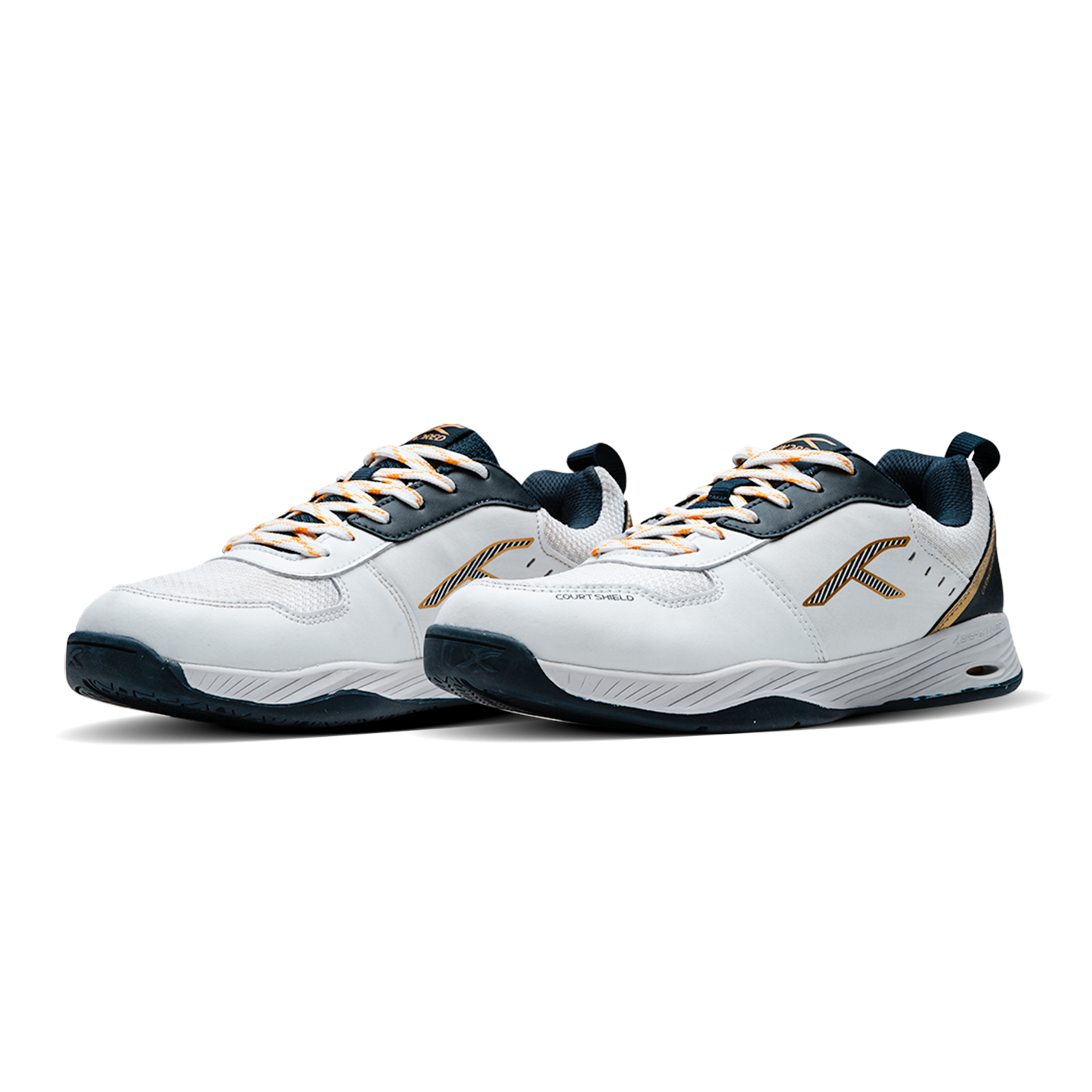 Court Shield-White/Navy/Gold