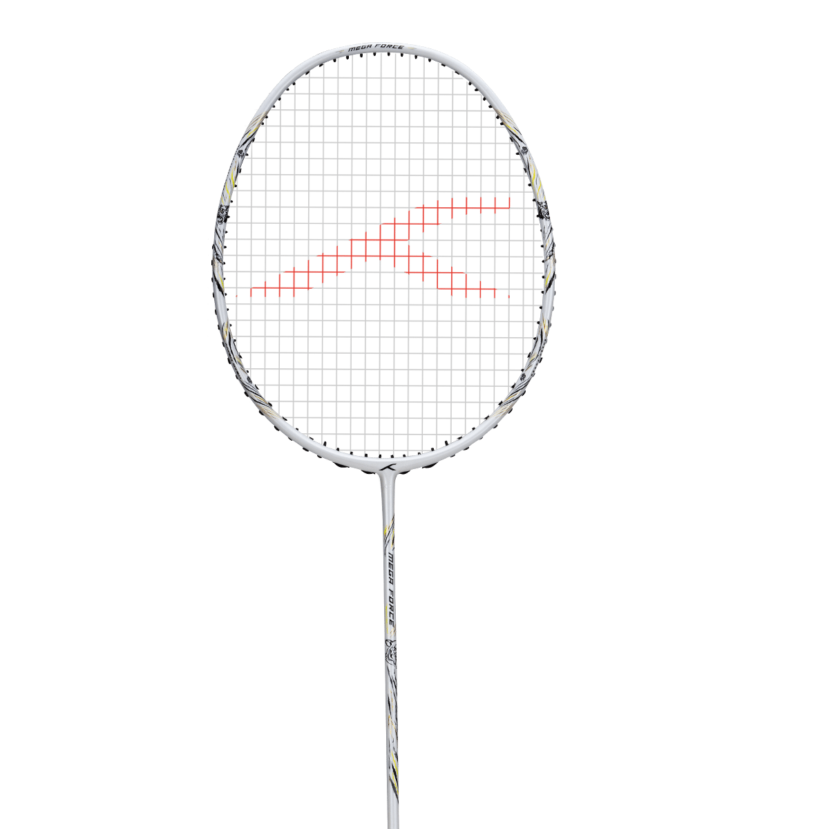Hundred MegaForce White Strung Badminton Racket