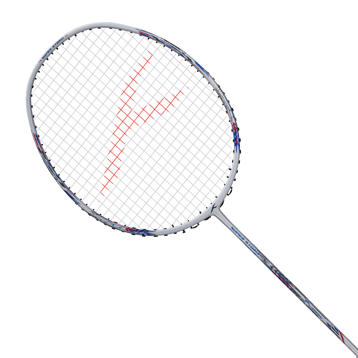 Super Storm Strung Badminton Racket (White)