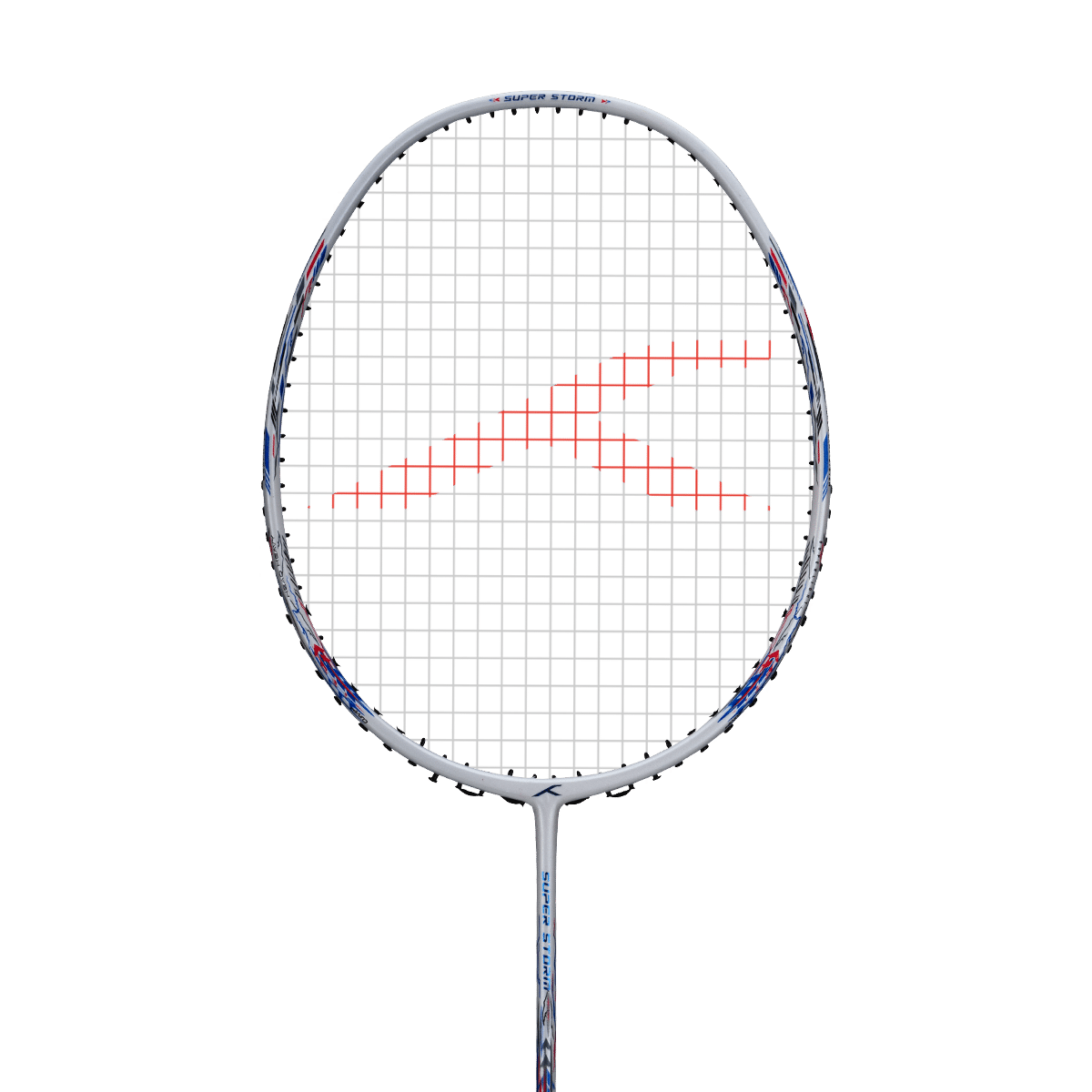 Super Storm Strung Badminton Racket (White)