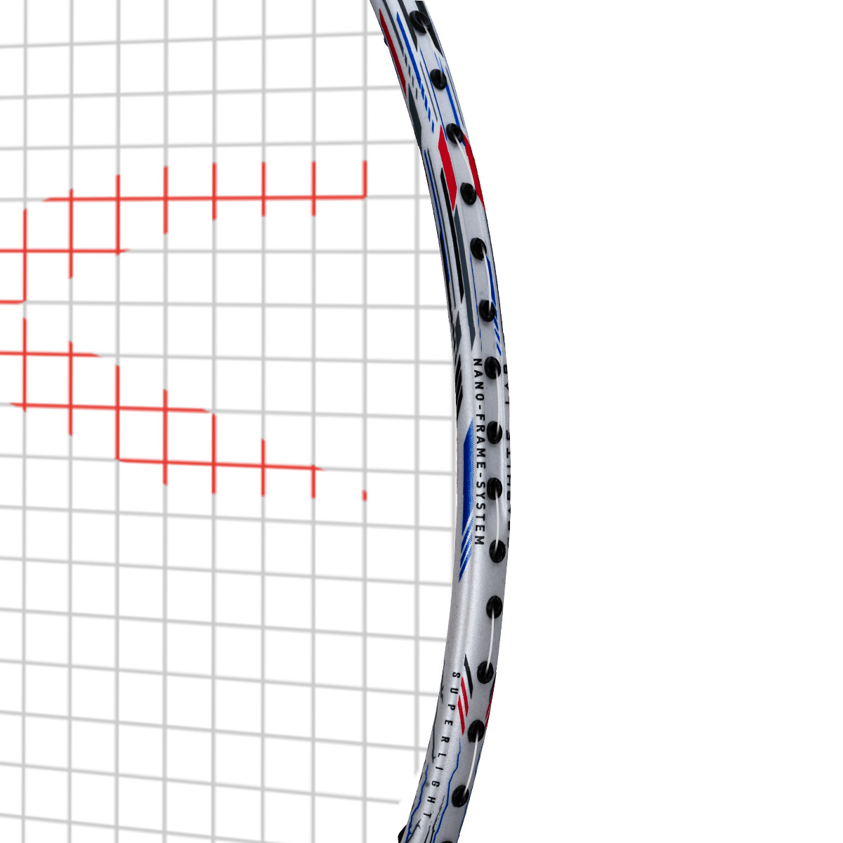 Super Storm Strung Badminton Racket (White)