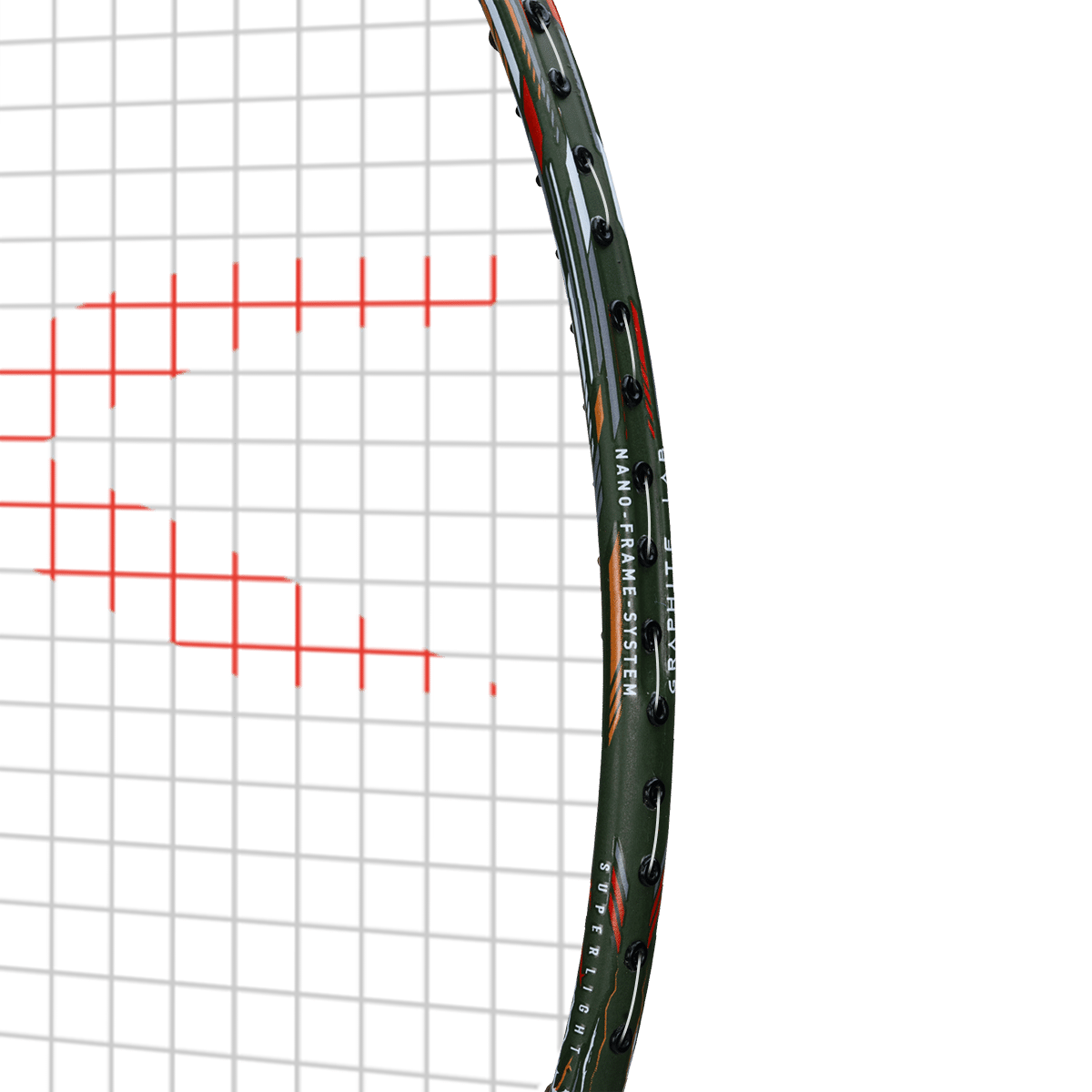 Super Storm Strung Badminton Racket (Olive)
