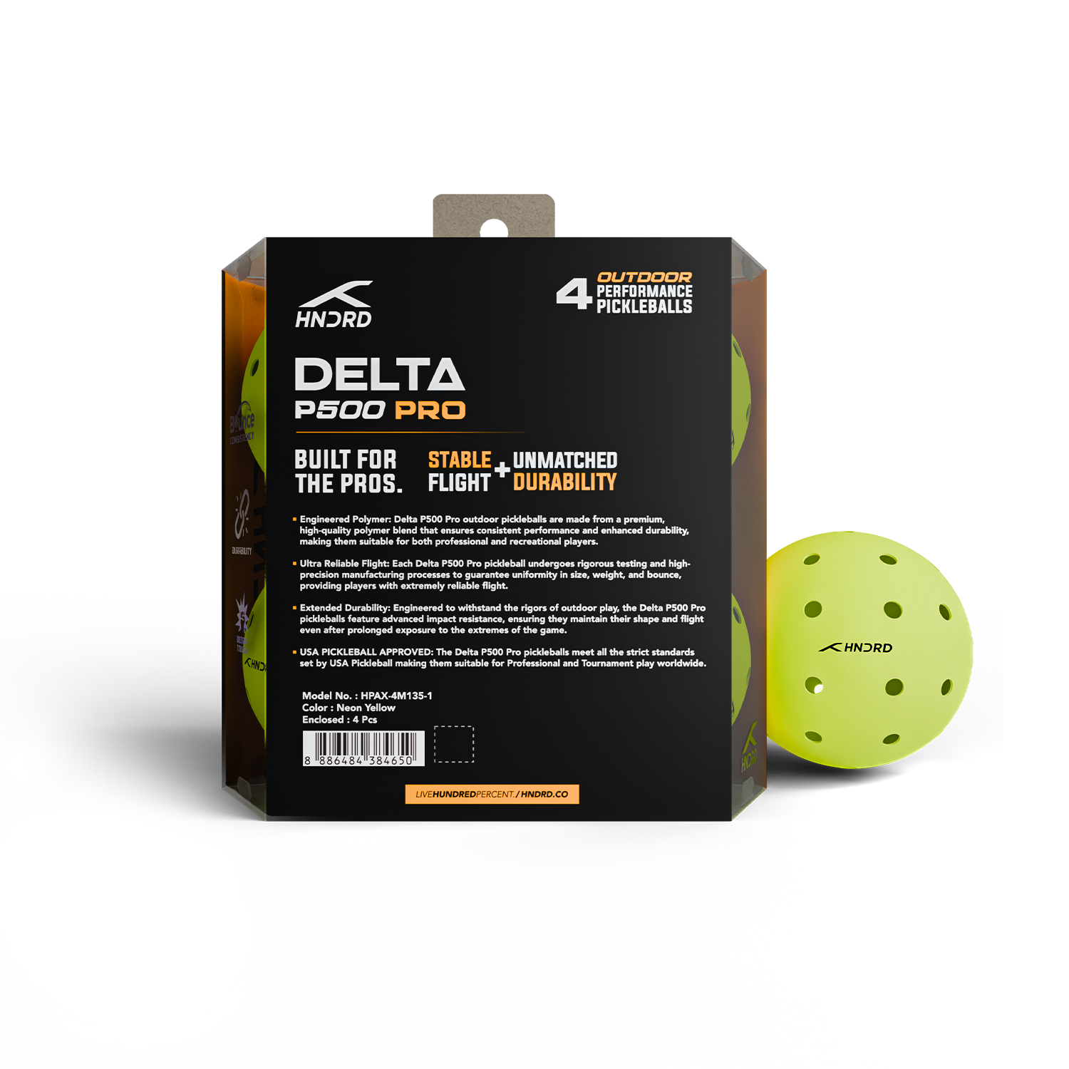 DELTA P500 PRO (PACK OF 4) - NEON YELLOW