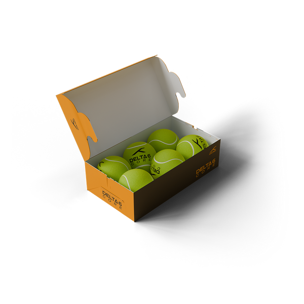 Delta 6 Core Cricket Tennis Balls (Pack of 6/Yellow)