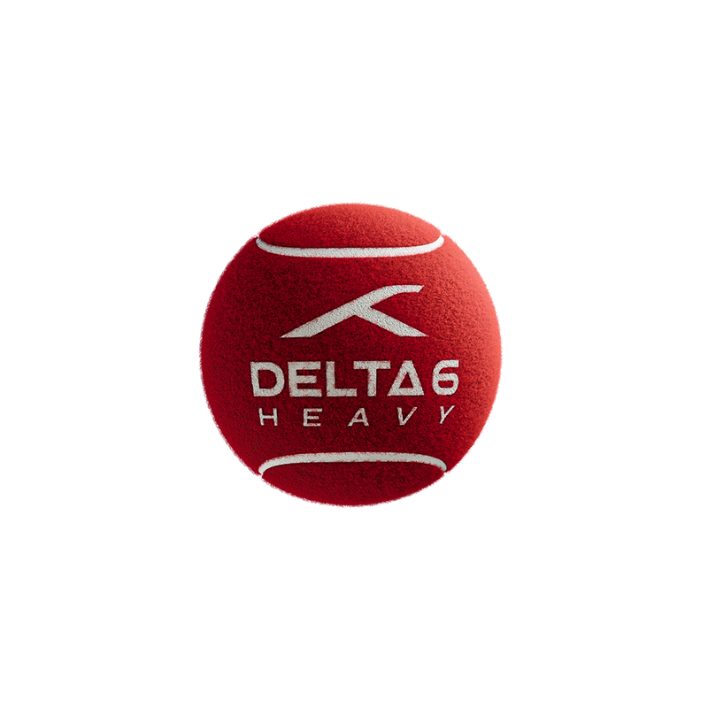 Single Delta 6 Heavy Cricket Tennis Balls (Pack of 6/Red)