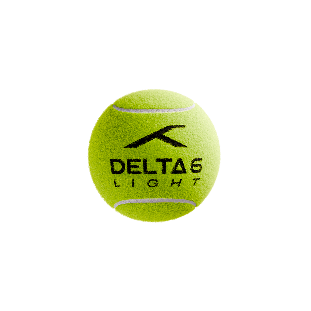 Single Delta 6 Light Cricket Tennis Balls (Pack of 6/Yellow)