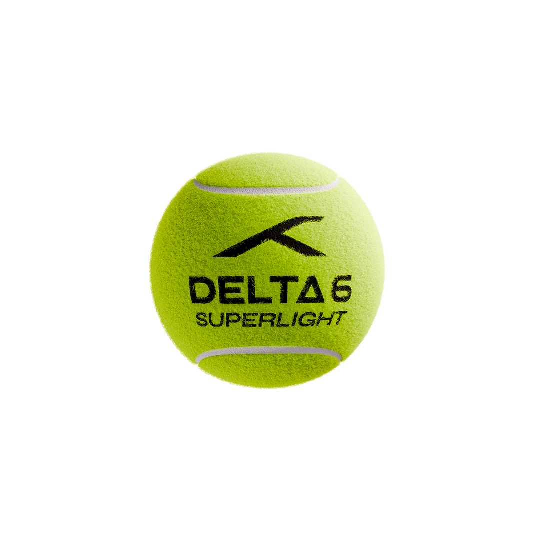 Single Delta 6 SuperLight Cricket Tennis Balls (Pack of 6/Yellow)