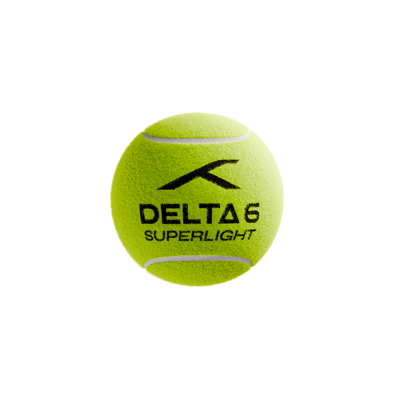 Single Delta 6 SuperLight Cricket Tennis Balls (Pack of 6/Yellow)