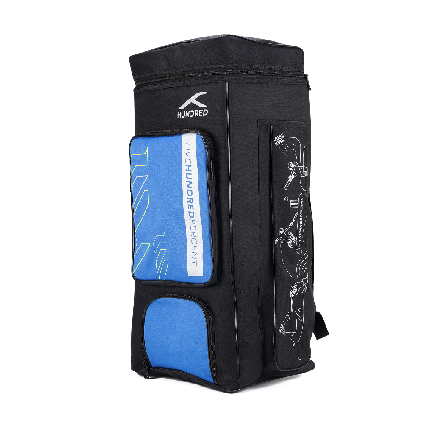 Aspire Cricket Kitbag (Black/Blue)