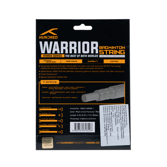 HYBRID WARRIOR - 0.61 FORMULA 1 RED & 0.68 PEARL WHITE