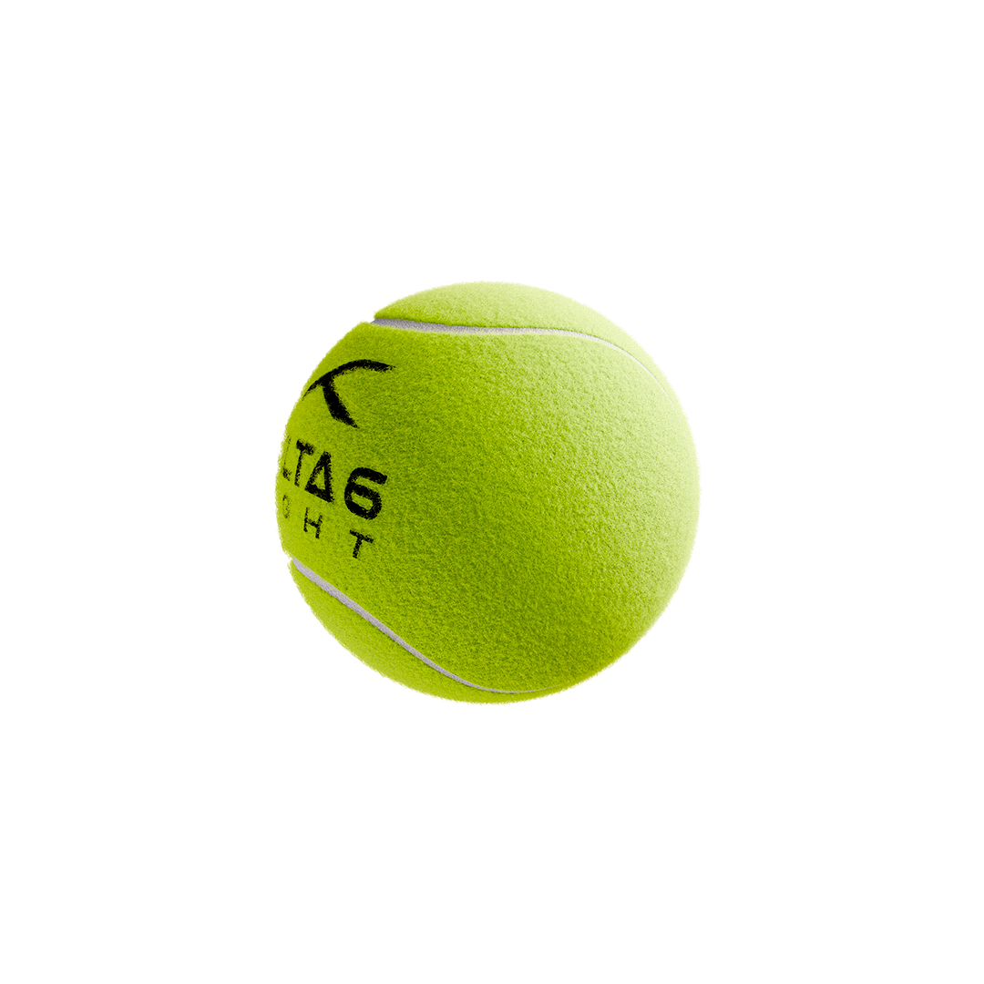 Single Delta 6 Light Cricket Tennis Balls (Pack of 6/Yellow)