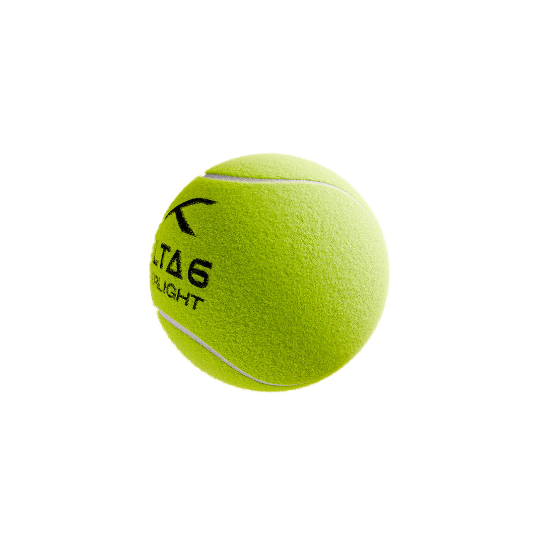 Single Delta 6 SuperLight Cricket Tennis Balls (Pack of 6/Yellow)