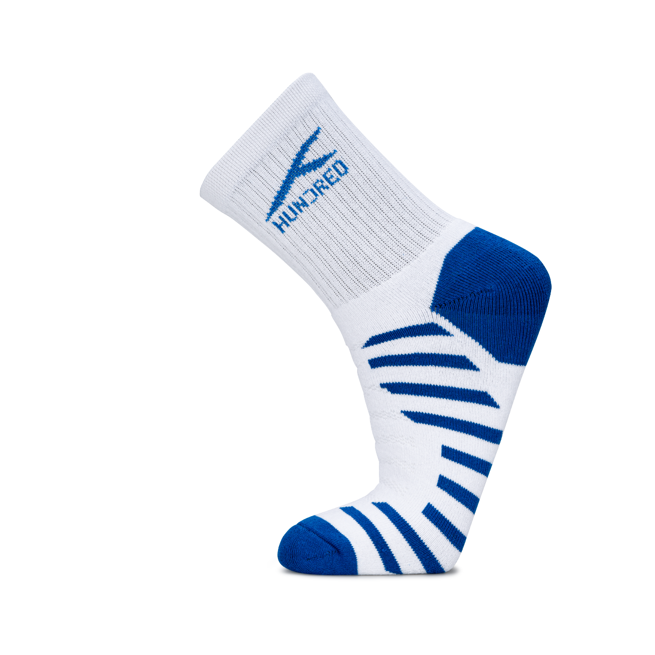 Stripe Quarter Length Performance Sports Socks_White