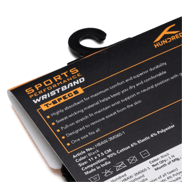 Solid Tone Wristband-Black