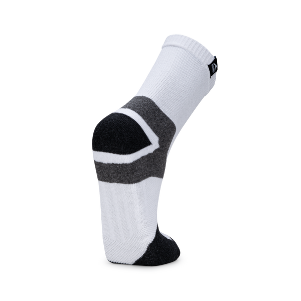 Court Quarter Length Performance Sports Socks_White